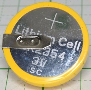 CR2354 solder attaching tab attaching button battery 