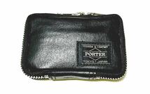 【ポーター キーケース】PORTER 吉田カバン／ブラック／カード入れポケット付き_画像1