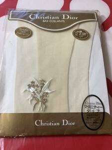 袋破れ Christian Dior bas collants oC1082o M アイボリー マタニティ クリスチャンディオール パンティストッキング パンスト 花柄 