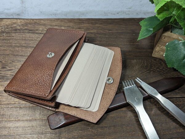 名刺入れ ハンドメイド 本革