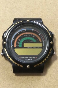 カシオ CASIO RGW-20 RADIAL GRAPH 未チェックのジャンク 90年代のレアモデル 41mm