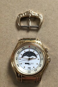 オリエント ORIENT MICHIKO LONDON ムーンフェイズ 30mm 純正美錠ベルト付き 電池交換済み おしゃれ かわいい 内部回転リング付き 月齢付き