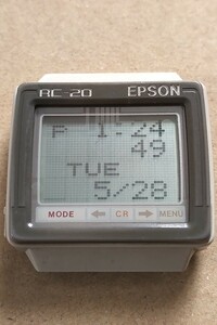 エプソン EPSON RC 20 電池交換済み WRIST COMPUTER ヘッドのみ 諏訪精工舎塩尻事業所 セイコー 1984年製 最初期の腕コン オールドデジタル