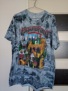 アメリカ古着 90年代 ビンテージオールド gildan ギルタン Tシャツ 不思議の国のアリス alice 総柄