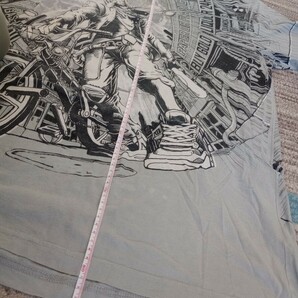 アメリカ古着 80s 90s 00s 90年代 ビンテージ オールド エコー ecko Tシャツ 総柄 両面 XXLの画像5