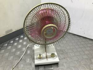 * taking over welcome * National * electric fan *F-23E1Q* desk .*23cm 3 sheets wings root pink Showa Retro antique collection that time thing consumer electronics operation goods *