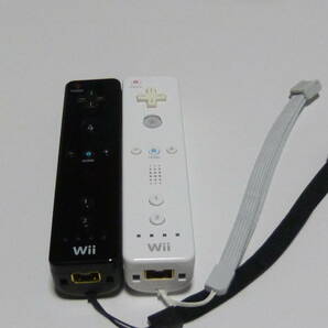RS…45【送料無料 即日発送 動作確認済】Wii リモコン ストラップ 2個セット 任天堂 純正 RVL-003 ホワイト ブラック コントローラーの画像1