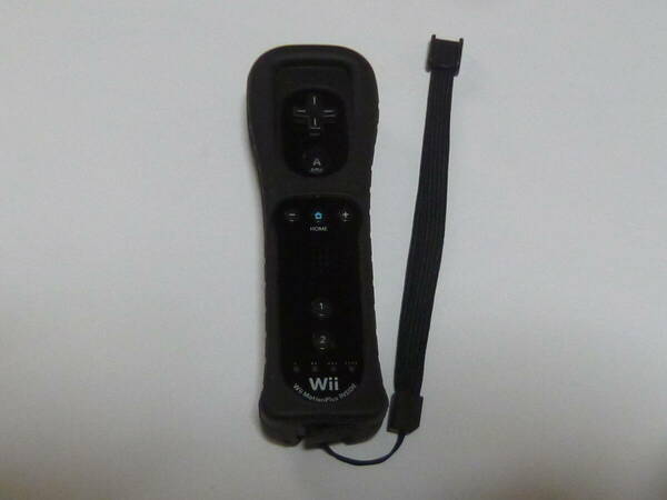 RSJ01【送料無料 即日発送 動作確認済】Wii リモコンモーションプラス内蔵 ストラップ　ジャケット　任天堂 純正 RVL-036 黒