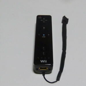 RS023【送料無料 即日発送 動作確認済】Wii リモコン 任天堂 純正 RVL-003 ブラック 黒 コントローラー　ストラップ