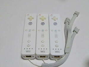 R015【送料無料 即日発送 動作確認済】Wii リモコン ストラップ 3個セット 任天堂 純正 RVL-003 コントローラー　
