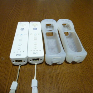RSJ018【送料無料】Wii リモコン ジャケット ストラップ 2個セット ホワイト　白 （動作良好 クリーニング済)