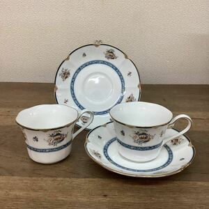 NARUMI ナルミ　BORNCHINA 金縁 カップ＆ソーサー 2客 teatime 紅茶 ゆうパック80サイズ発送 兵庫発