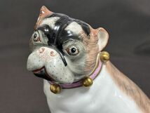 現状品 ドレスデン パグ 陶器 人形 犬 陶磁器 レトロ ドイツ Dresden_画像2