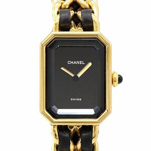 1 jpy ~ CHANEL Premiere M size lady's wristwatch quartz GP Chanel 