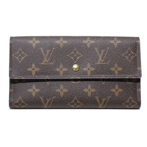 美品 ルイヴィトン LOUIS VUITTON モノグラム ポルトトレゾール インターナショナル M61215 三つ折り 長財布 廃番モデル