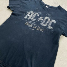 AC/DC ROCK OR BUST ロゴプリント バンドTシャツ メンズL_画像6