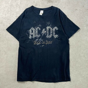 AC/DC ROCK OR BUST ロゴプリント バンドTシャツ メンズL