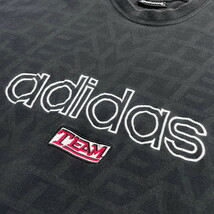 90年代 adidas TEAM アディダス 刺繍 Tシャツ 総柄 メンズXL相当_画像4