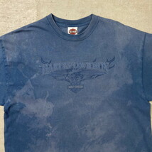 00年代 USA製 Harley-Davidson ハーレーダビッドソン プリントTシャツ ブリーチ加工 メンズXL_画像2