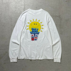 80～90年代 USA製 ペプシコーラ PEPSI アドバタイジング 長袖Tシャツ メンズL