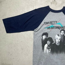 80年代 TOM PETTY AND THE HEARTBREAKERS トム・ペティ&ザ・ハートブレイカーズ バンドTシャツ バンT ツアー ラグランTシャツ メンズM相当_画像3