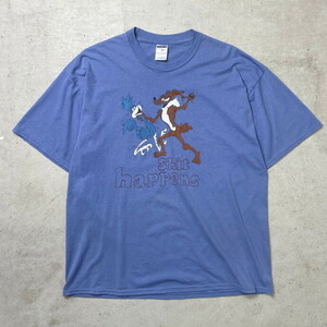 90年代 LOONEY TUNES ロードランナー ワイリー・コヨーテ キャラクタープリントTシャツ メンズXL