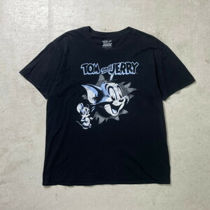 TOM＆JERRY トムとジェリー キャラクタープリント Tシャツ メンズL相当 レディースXL