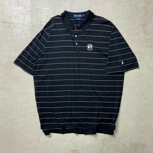 90年代 POLO GOLF Ralph Lauren ポロゴルフ ラルフローレン 半袖 コットンニットポロシャツ ワッペン付き メンズXL