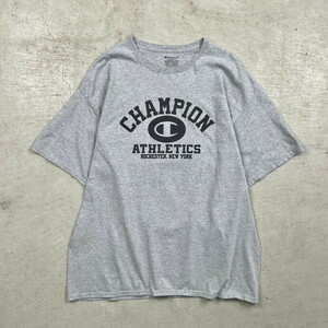 Champion チャンピオン フロントロゴプリント フロッキープリント Tシャツ メンズ2XL相当