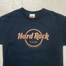 90年代 HARD ROCK CAFE MYRTLE BEACH フロッキープリントTシャツ メンズM_画像2
