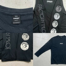 00年代 OAKLEY FACTORY PILOT オークリー ロングTシャツ ロンT 袖プリ メンズXL_画像4