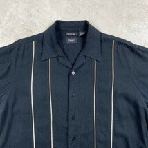 90年代 haggar ハガー 開襟シャツ オープンカラーシャツ リネン×レーヨン メンズL_画像2