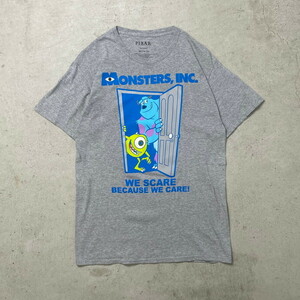 00年代 PIXAR MONSTERS,INC ピクサー モンスターズインク キャラクタープリントTシャツ メンズM
