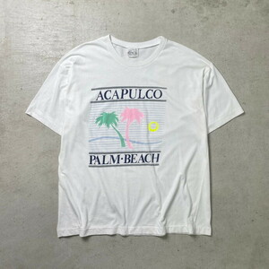 90年代 ACAPULCO PALM・BEACH スーベニアプリントTシャツ メンズXL