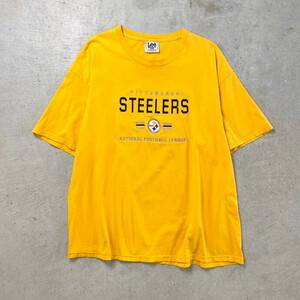 90年代 NFL PITTSBURGH STEELERS ピッツバーグ スティーラーズ チーム ロゴ 刺繍 Tシャツ メンズ2XL