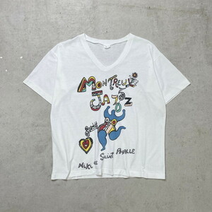 00年代 MONTREUX JAZZ ジャズ フェスティバル プリントTシャツ Vネック メンズXL相当