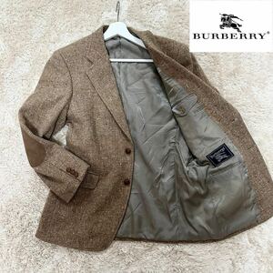 BURBERRYS Burberry z tailored jacket Mix твид Brown ... кнопка шланг Logo L размер патрубок patch подбородок -тактный чай цвет 