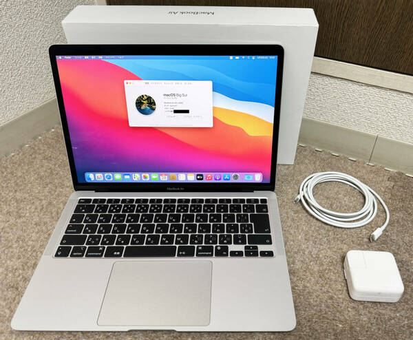MacBook Air 2020 M1 CTO SSD 2TBにカスタム メモリ8GB 充放電29回 Big Sur 11.7.10インストール済 シルバー Z127000DZ A2337 送料無料
