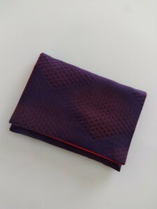 【新品】ティッシュケース　和装小物　紫×赤