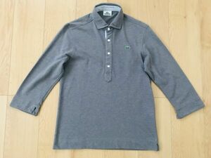 LACOSTE★七分丈★鹿の子ポロシャツ★グレー★3