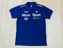 【美品】デサント MoveSport★ドライポロシャツ★ブルー★JP‐S_画像1