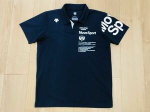 【良品】デサント MoveSport★ドライポロシャツ★濃紺★JP‐L