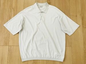  United Arrows *GIZA* Roo z Fit * knitted polo-shirt * light beige *L