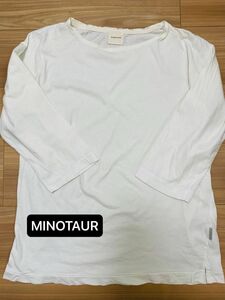 MINOTAUR ミノトール　 Tシャツ　七分袖　 無地 白　メンズMサイズ　おしゃれ　ブランド　トップス