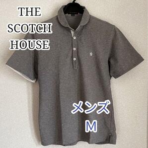 【THE SCOTCH HOUSE】メンズ ポロシャツ グレー　Mサイズ　春　夏　スコッチハウス