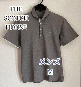 【THE SCOTCH HOUSE】メンズ ポロシャツ グレー　Mサイズ　春　夏　スコッチハウス