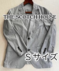 【THE SCOTCH HOUSE】 スコッチハウス　テーラードジャケット　キュプラ　綿　Ｓ　サマージャケット　春　夏
