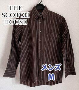 THE SCOTCH HOUSE ザスコッチハウス ストライプシャツ Ｍ　長袖シャツ　ボタンダウン　メンズ