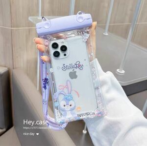 スマホ 防水 ケース カバー 袋 ダッフィー ステラルー　ディズニー　海　プール