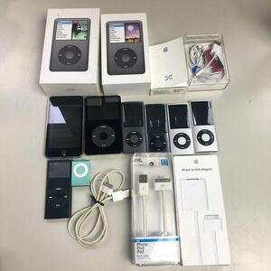 Apple アップル iPod classic nano shuffle touch デジタルオーディオプレーヤー 充電器　中古　まとめ　ジャンク品　W-0531-15